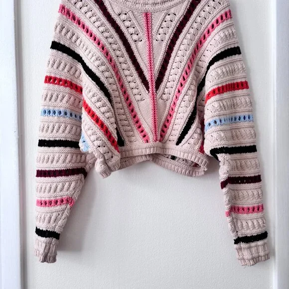 Callahan Kasey Crewneck Sweater in Ivory Multi Stripe - Picture 5 of 7